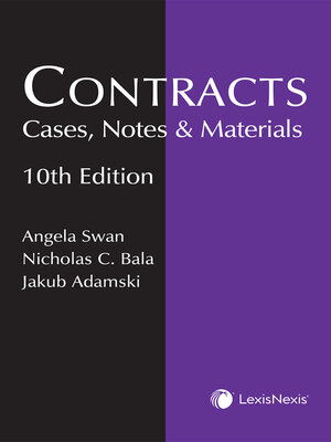 cover image of Contracts: Cases, Notes, and Materials